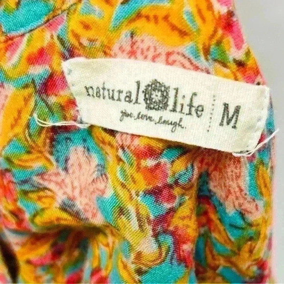 Natural Life V Neck Long Sleeve Mini Dress or Blouse size Medium - Picture 8 of 8